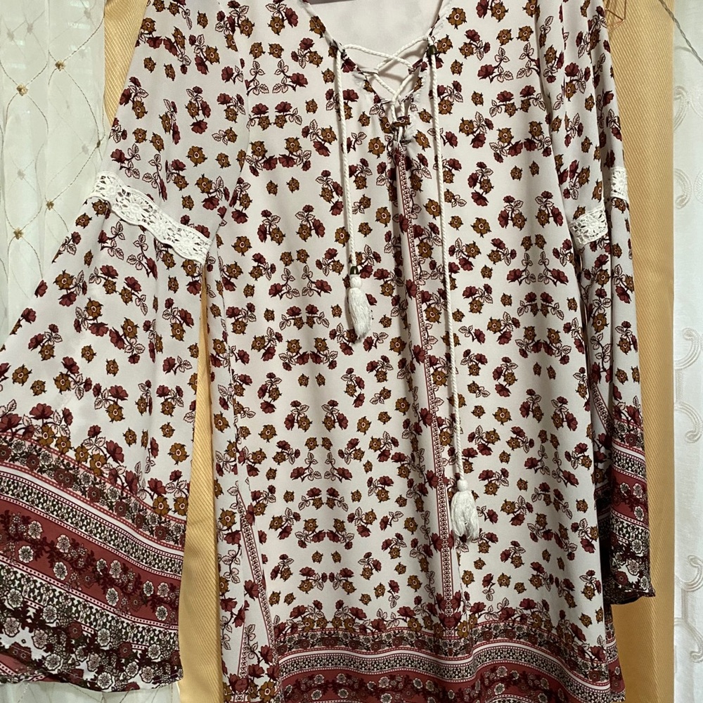 Hint of Mint printed knee length dress!